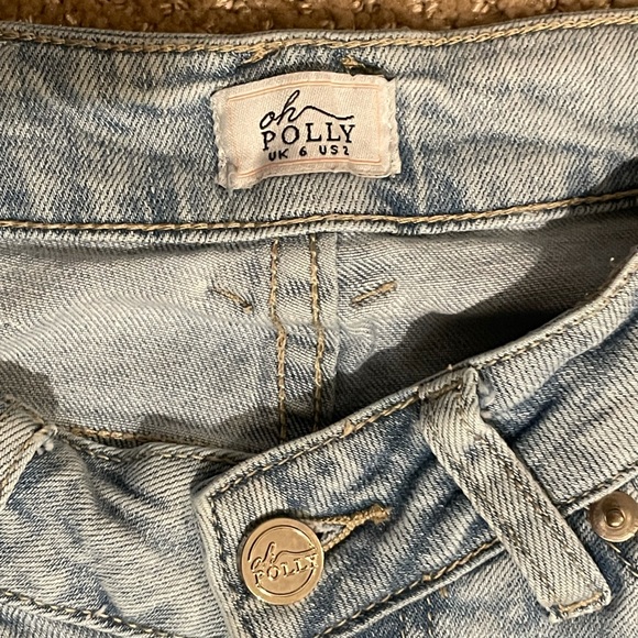 Not Your Babe V Waist Split Hem Jeans - Picture 4 of 5